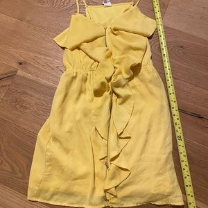 Yellow zip up dress